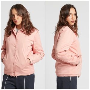 Wood Wood Beverly Sherpa Lined Coach Jacket Peach Coat Spring Fairy 34 (Small)